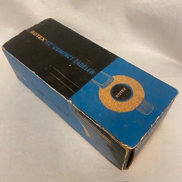 Vintage Rotex Label Maker 1/2 inch Compact Labeler Box Tape 4025-00 - Picture 2 of 9
